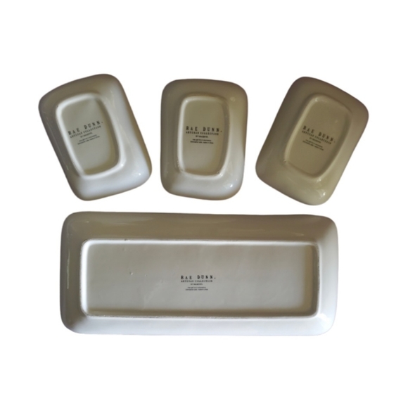 4 piece Rae Dunn Appetizer Set Snack Nibble Munch - Picture 2 of 3